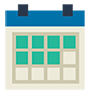 Link. Calendar highlighting 7 days.